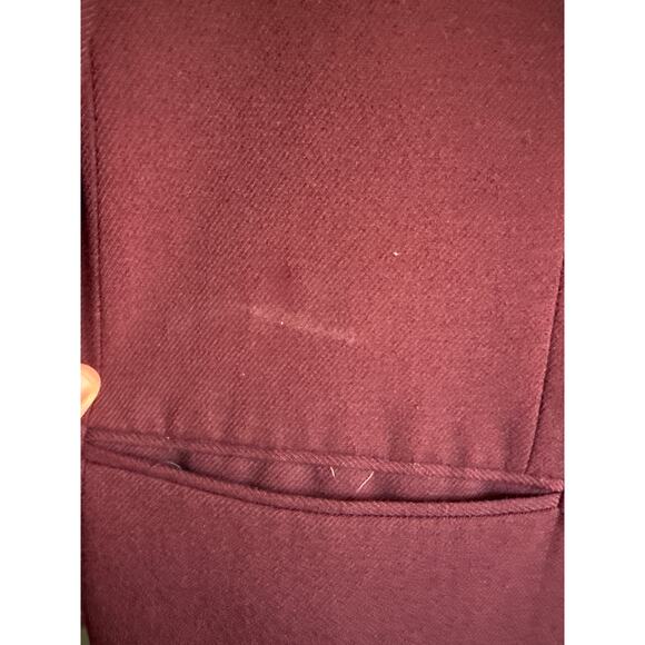 Women's Zara Bloggers Favorite Straight Cut Blazer Oversized Jacket in Wine sz L - Picture 3 of 7